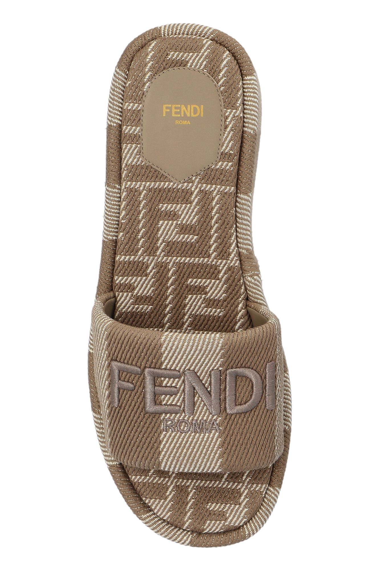 サンダル・ミュール FENDI SS25 'Fendi Sunshine' slides (8R8515ASB5 F1STE) Fendi Sunshine Fabric Brown | Fendi